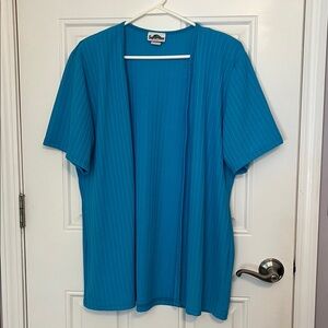 Vintage Superline USA Blue Open-Front Cardigan